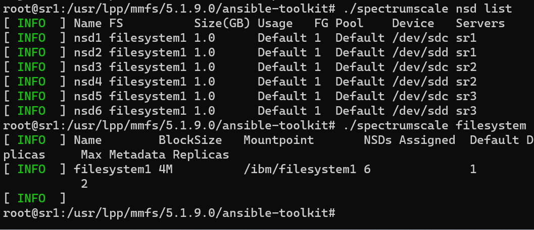 Filesystem configuration